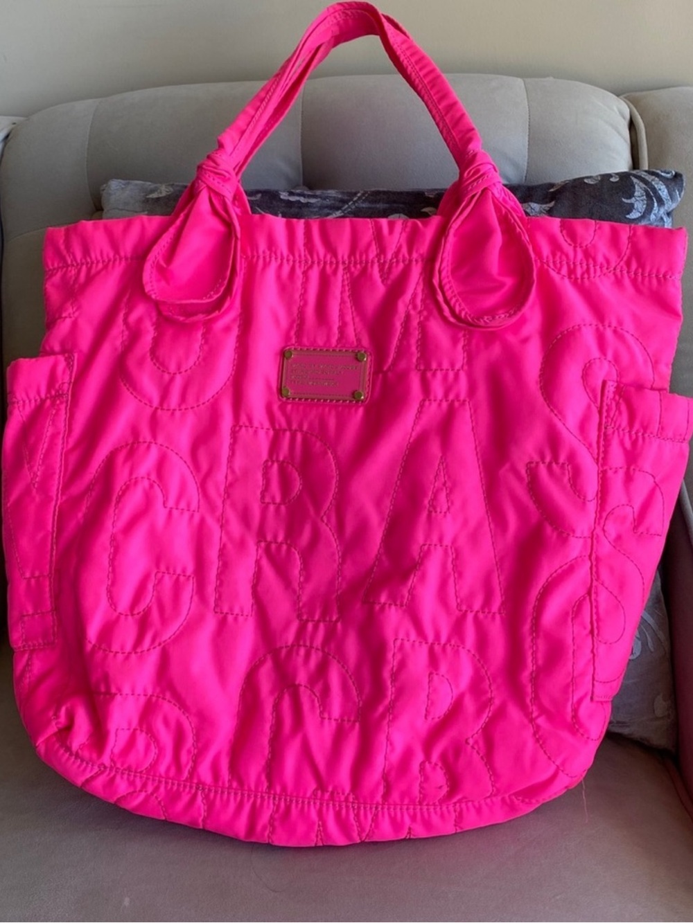 Marc Jacobs Hot Pink Quilted Tote Bag - Unknown Brands